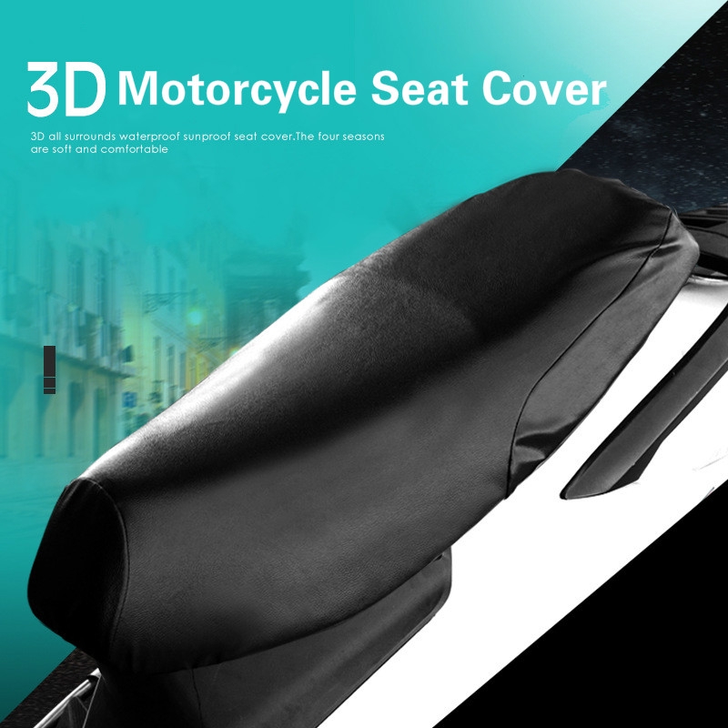 Motorcycle Black 3D Seat Cover Net Waterproof Heat insulation sleeve