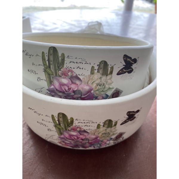 Low pillar pots printed with pictures Shopee Malaysia
