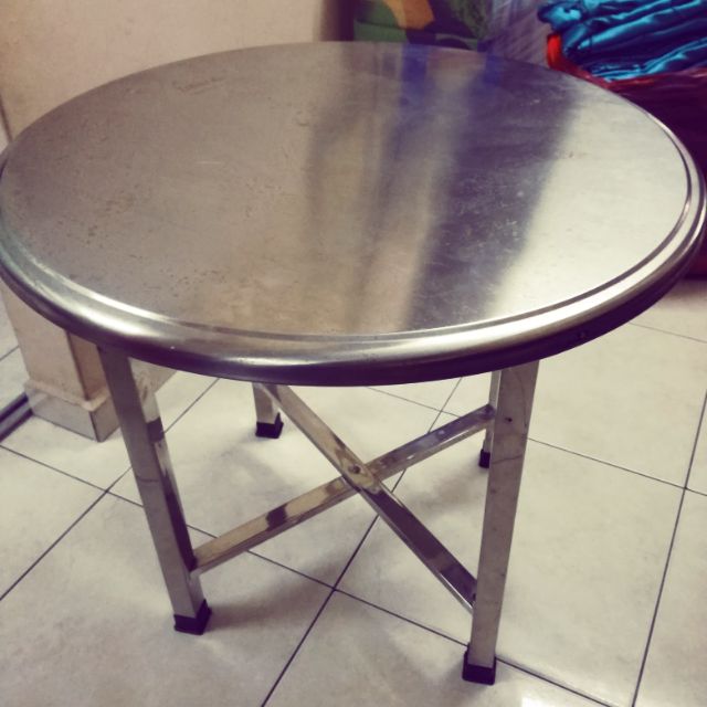 Stainless Steel Round Table Ee, Stainless Steel Round Table