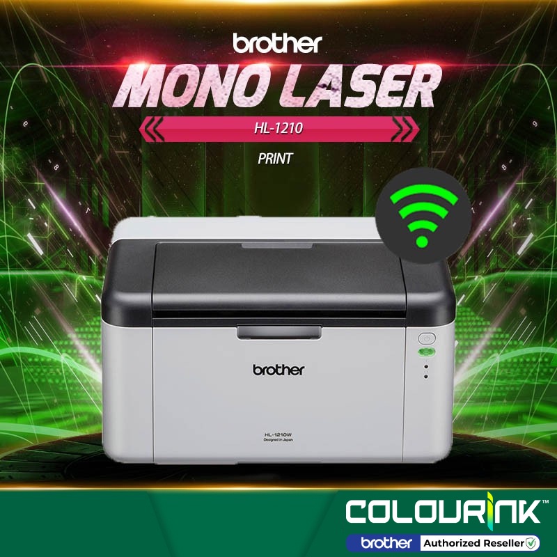 Brother HL-1210W Mono Laser Printer Print Only Wi-Fi Support Mobile App Printing similar LPB-6030w HP M107w