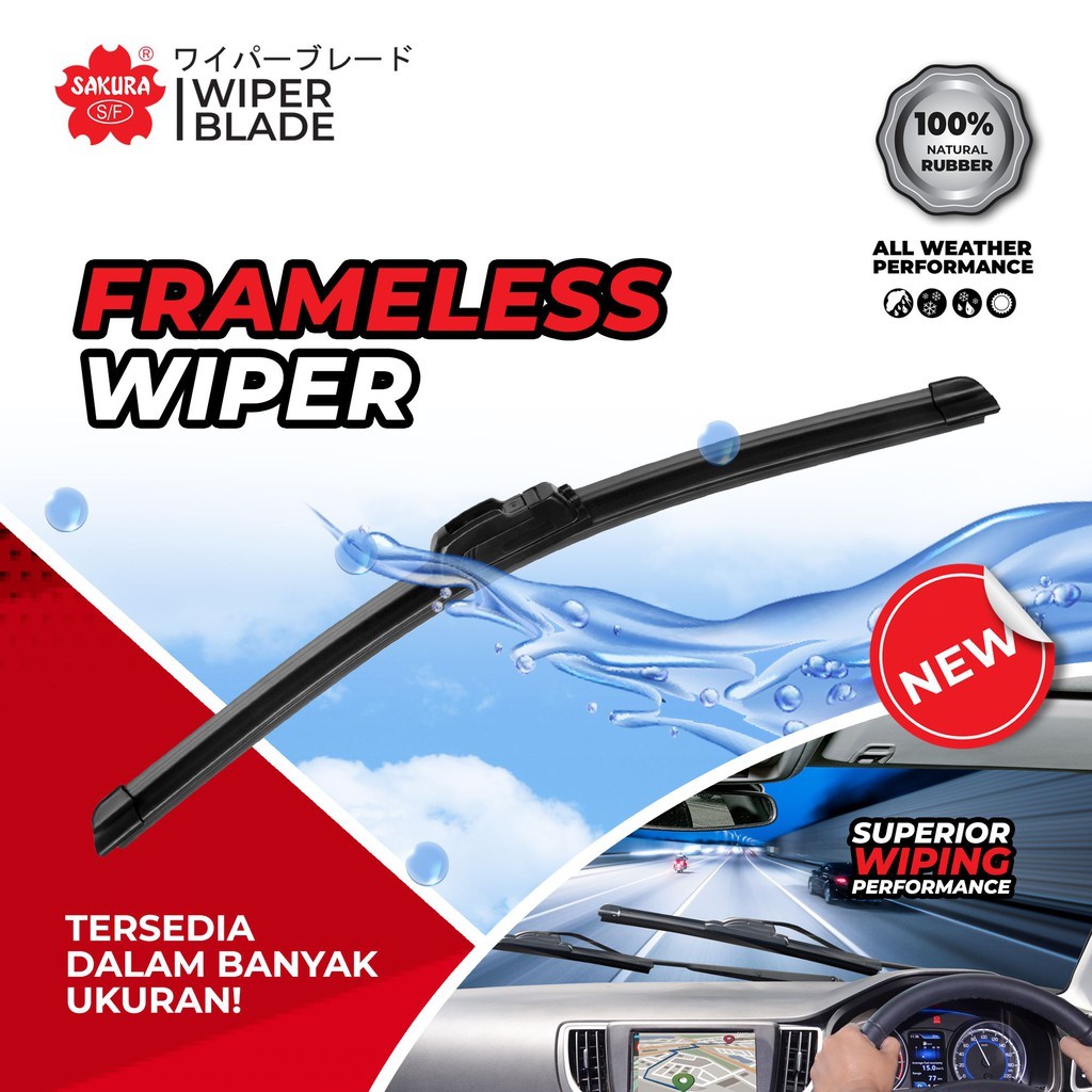 (ADD ON)Japan technology Rubber Boneless Car Wiper Perodua Proton ...