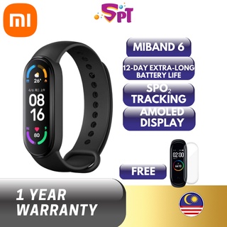 Global Version Xiaomi Mi Band 6 Smart Wristband Amoled Color Screen With Magnetic Charging 30 Sport Modes (1.56”)