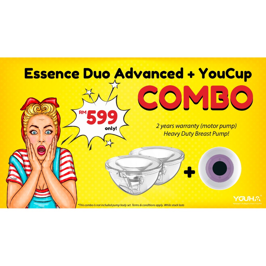 Youha Essence Duo Advanced Double Pump FREE Youcup Handsfree Cups [CLAIM DISCOUNT VOUCHER]