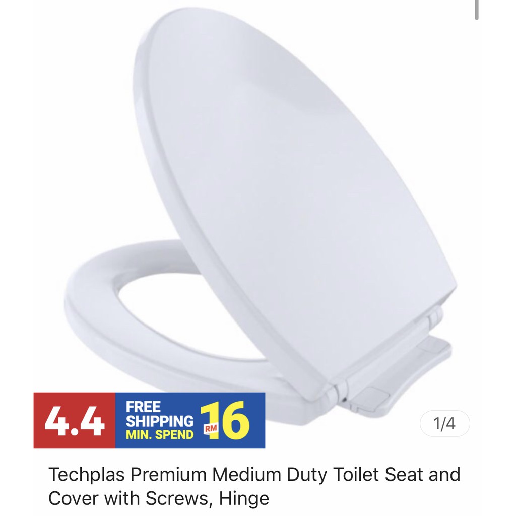 TECHPLAS PREMIUM MEDIUM DUTY TOILET SEAT COVER SOFT CLOSE ...