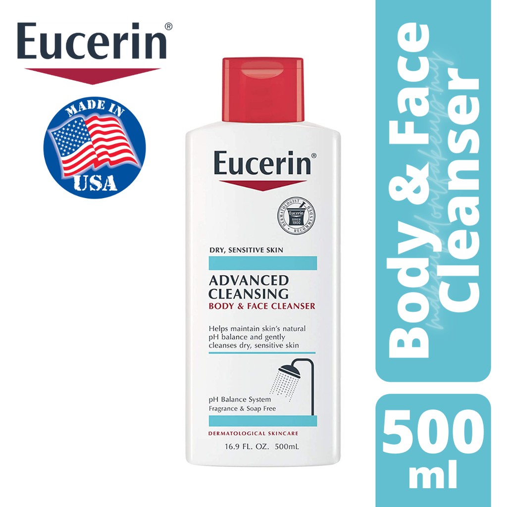 eucerin advanced cleansing body and face cleanser ingredients
