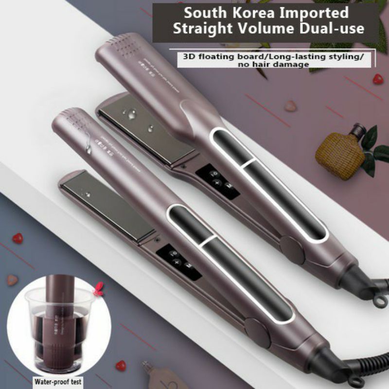 Waterproof Korea 3D Flat Iron Professional Hair Straightener  Iron