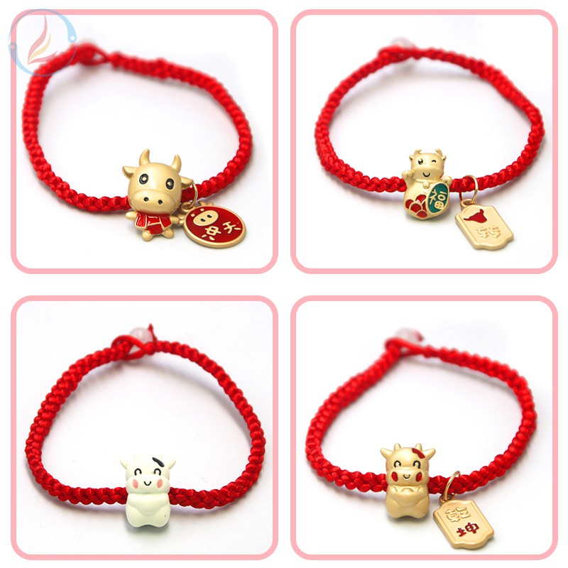 🔥【Ready Stock】🔥 2021 Ox Year Zodiac Red String Bracelet Good Luck ...