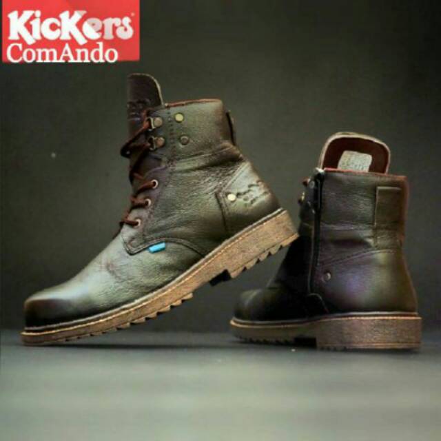 mens black kicker boots