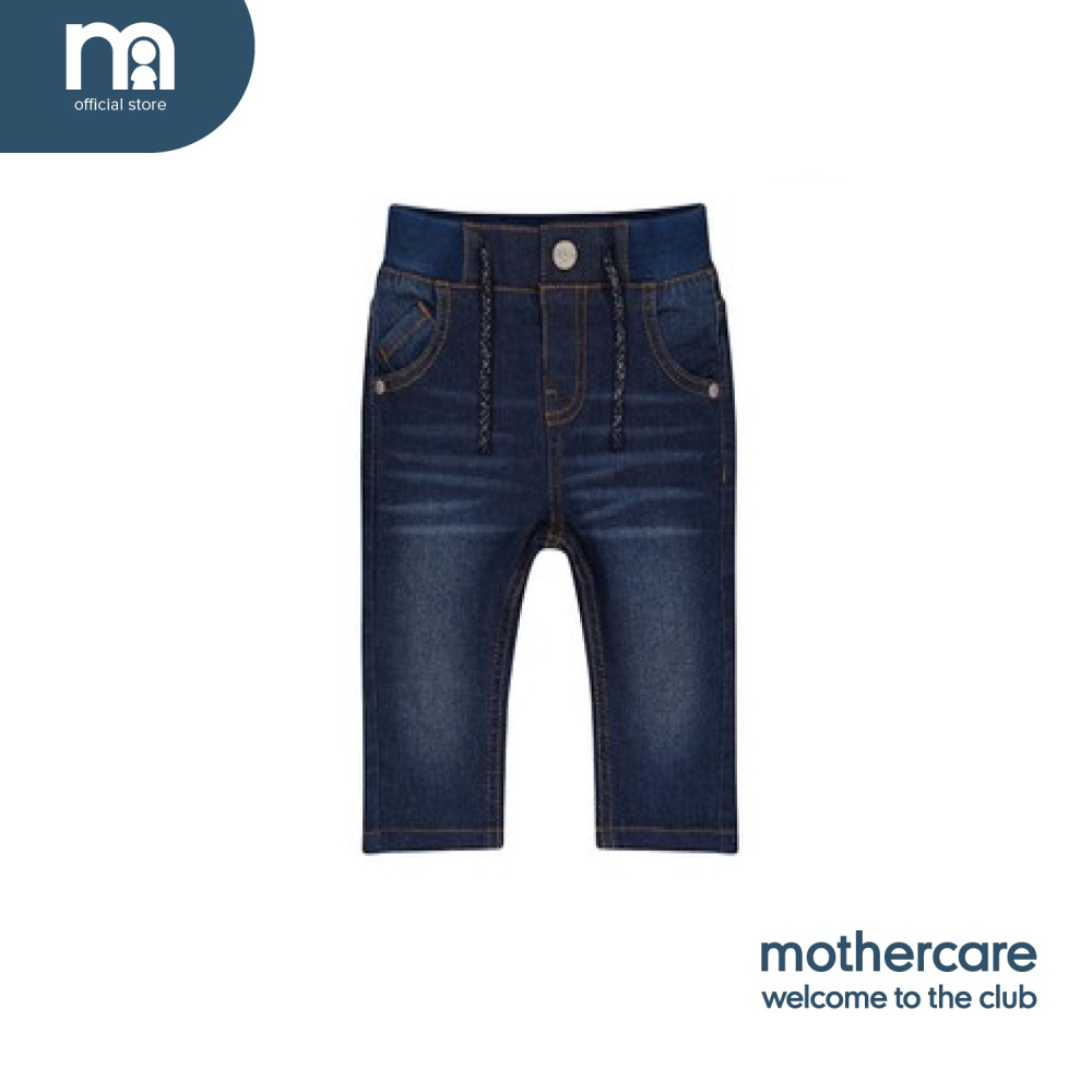 Mothercare Baby Boy Bottoms DarkWash Rib Waist Jeans (1 month10 years