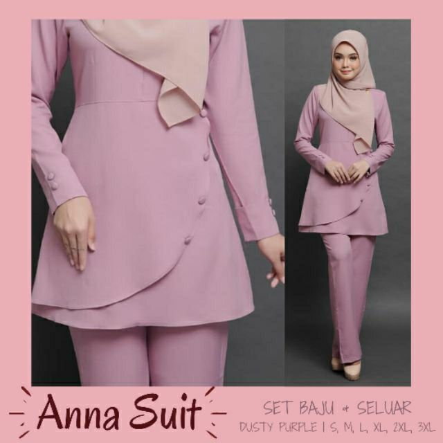 ANNA SUIT SET SELUAR  PALAZZO  DAN  BAJU  Shopee Malaysia