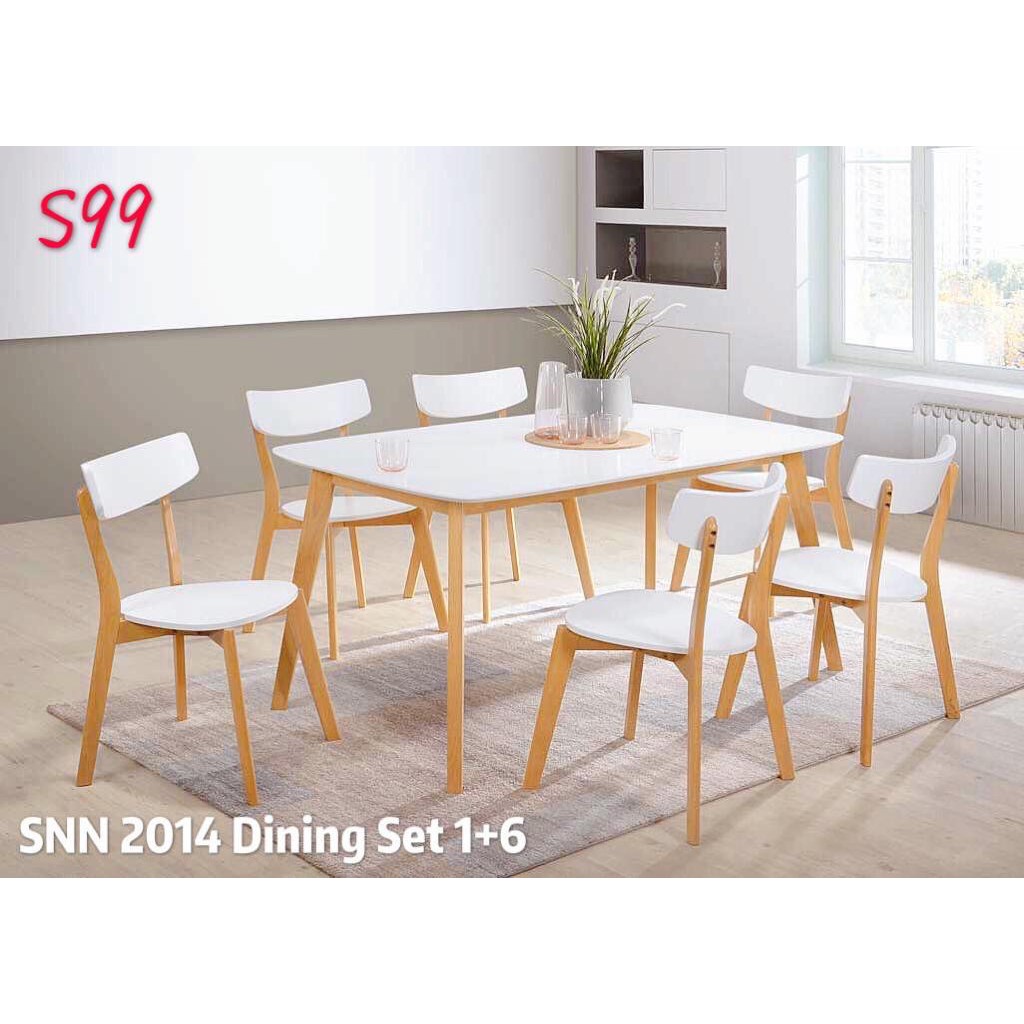  1 6 SCANDINAVIAN DINING SET MEJA MAKAN Shopee Malaysia