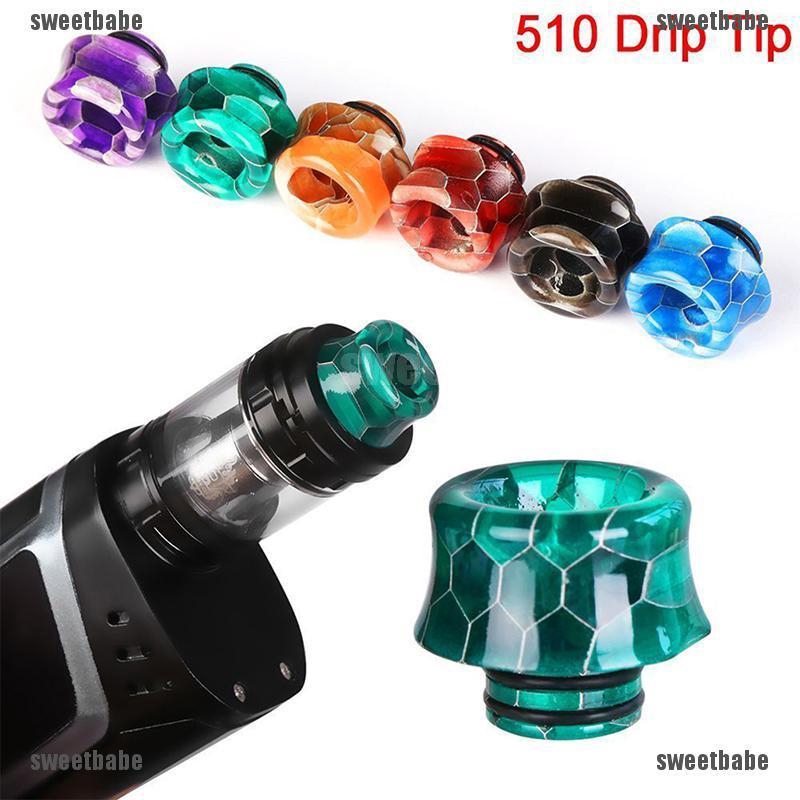 510 Drip Tip Epoxy Snake Skin Resin Mouthpiece Cap for TFV8 Baby Melo 3-Portable