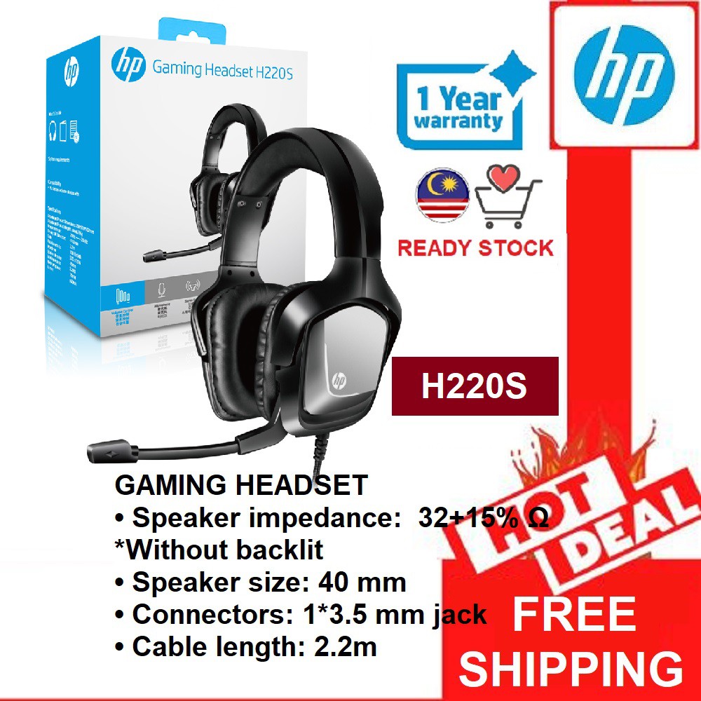 hp wired stereo gaming headset with mic