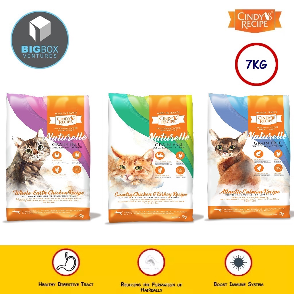 Cindy Recipe Naturelle Superpremium Grain Free Cat Food 7KG (3 Flavours ...