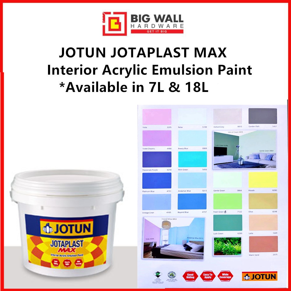 JOTUN JOTAPLAST MAX 7L ~ P2 Interior Acrylic Emulsion Paint for Wall ...