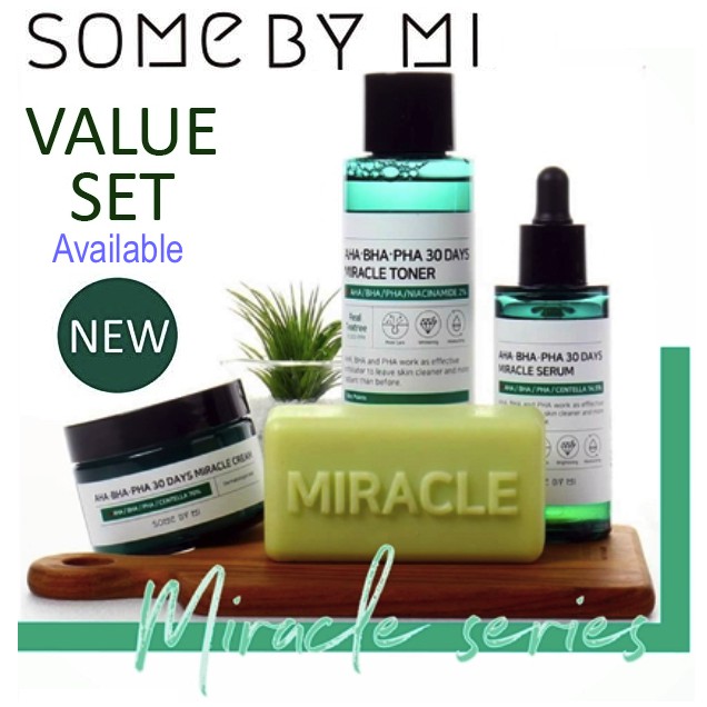 Some By Mi Somebymi Aha Bha Pha 30days Miracle Toner Cleansing Bar Serum Cream Shopee Malaysia