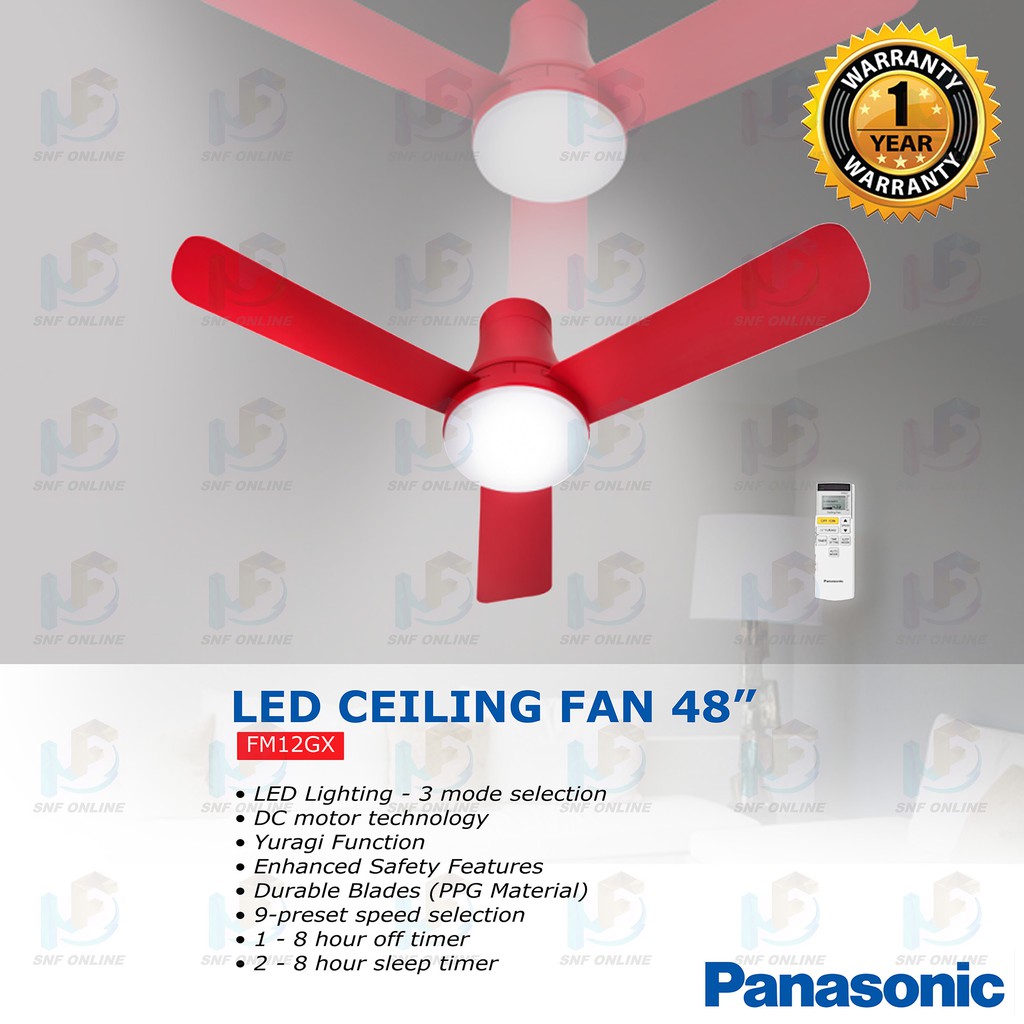 Panasonic Ceiling Fan With Led F M12gx Malaysia