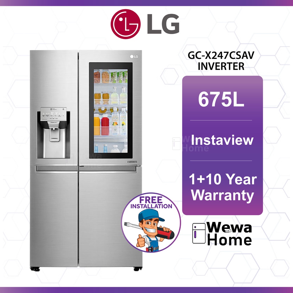 [FREE UNBOX] LG Side By Side Inverter Refrigerator/Peti Sejuk Shopee