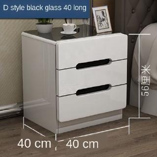 Glass Sided Bedside Table Paint Simple Modern Storage Cabinet White Small Cabinet By The Bedroom Bed Economy Shopee Malaysia