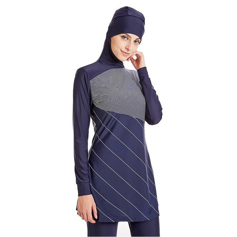 Reliable Purpose New Muslim swimsuit lady printing Islamic women beach Raya Versatile - Image 4