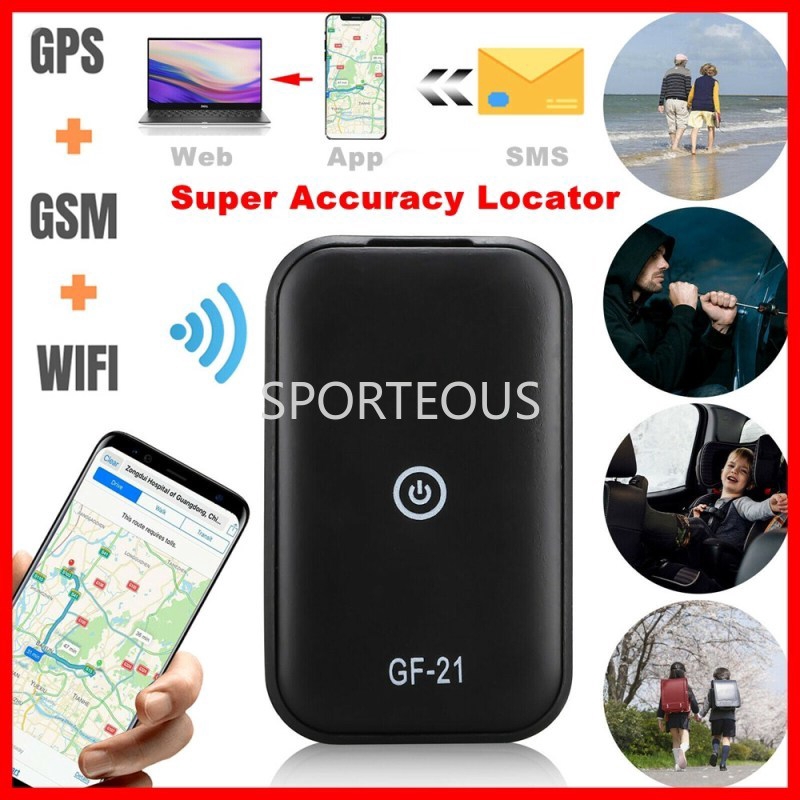 (LOCAL STOCK)Upgraded GPS Car Smart Tracker Super Accurate Mini GF21  GPS+Wifi+LBS Real Time Tracking Location Google Map