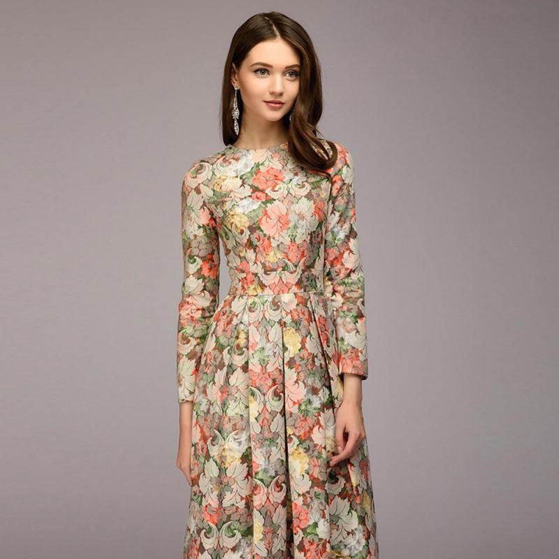 baju floral maxi dress