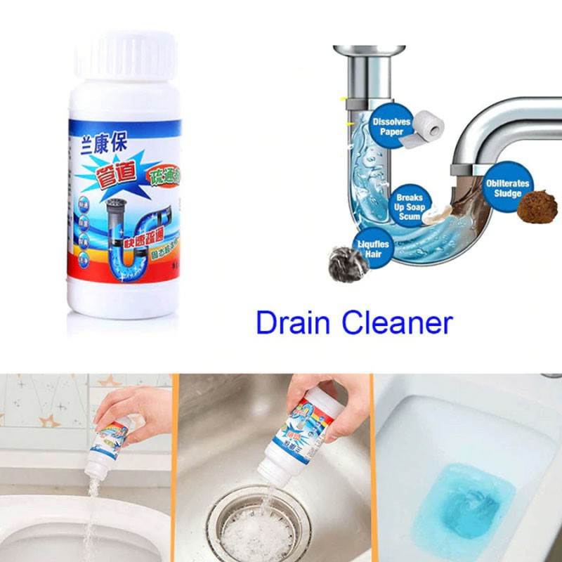 LKB Powerful Pipe Dredging Agent Sink Drain Cleaner Clog Remover Drain ...