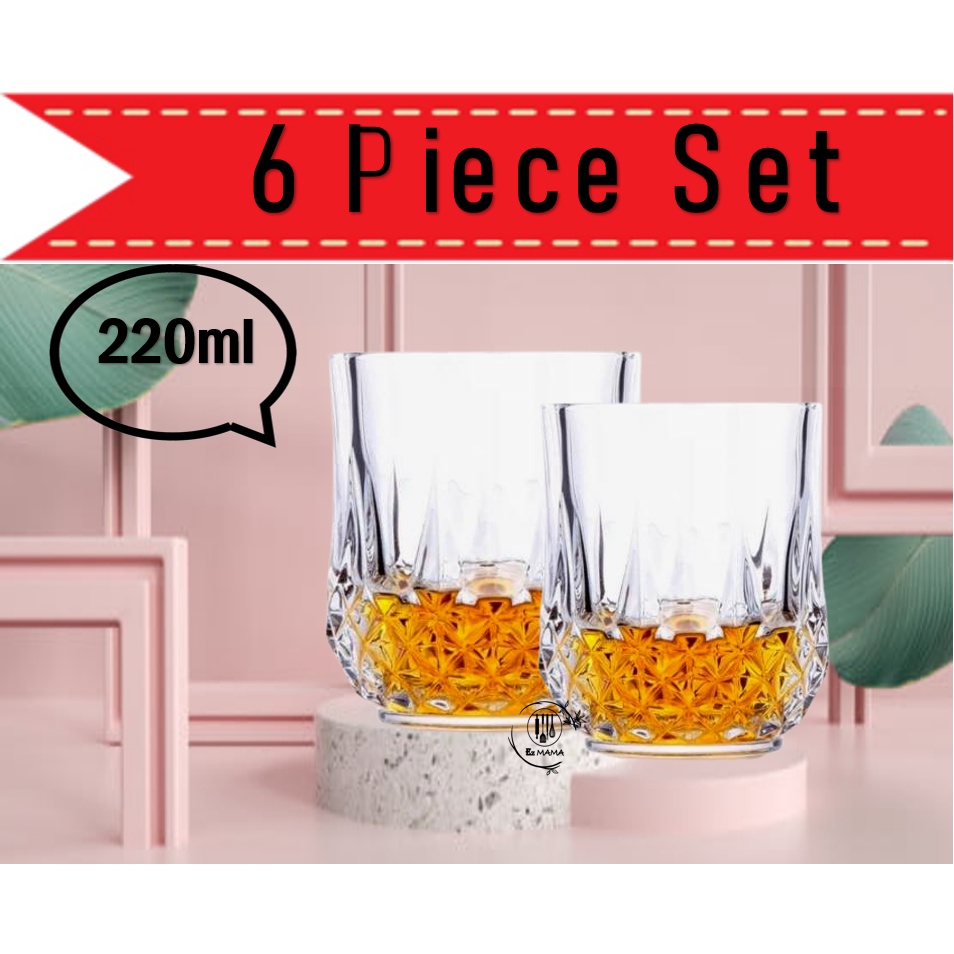 Crystal Ins Coffee Mug Whisky Glass Cup Whiskey Wine Glass Gelas Kaca Set Cawan Kaca Transparent