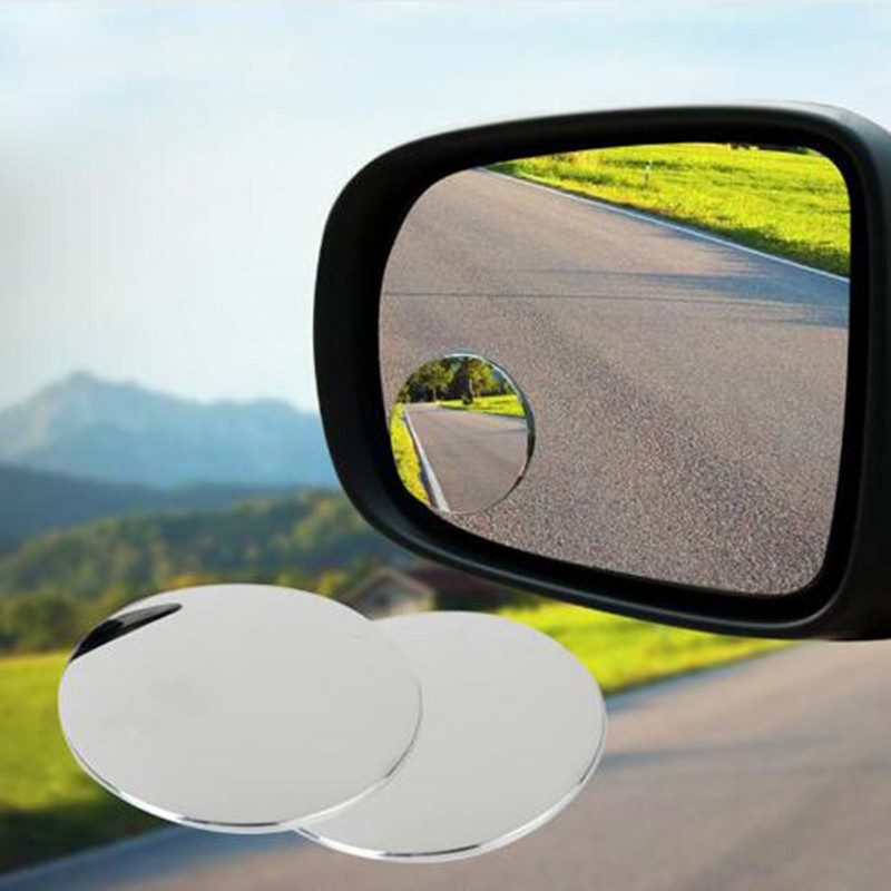 2X Universal 360°Car Rear View Mirror Wide Angle Convex Blind Spot mirror