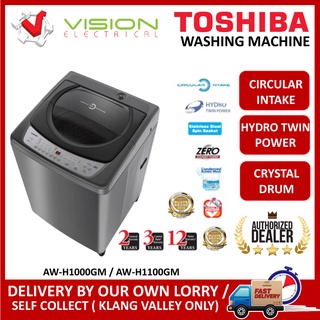 TOSHIBA 9kg Washing Machine AW-H1000GM(SB) / 10kg Washing Machine AW-H1100GM(SM) Mesin Basuh 洗衣机
