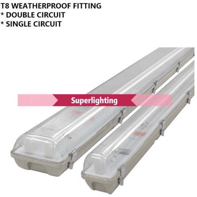 4ft Anti Corrosive/Weatherproof LED Single/Double Circuit Casing For T8 ...