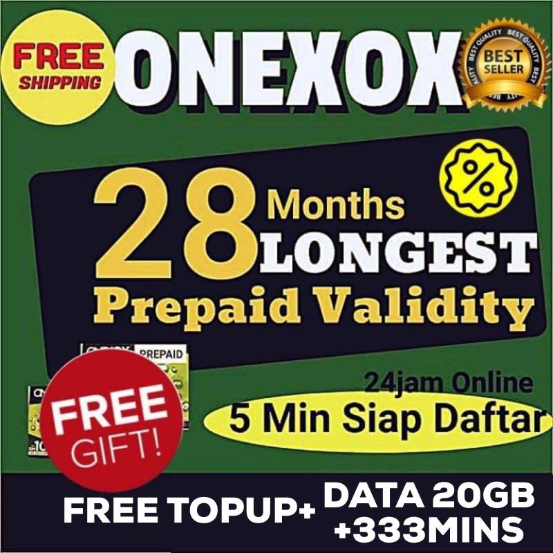 Prepaid 28 Month Onexox Simcard Welcome Deal Starter Free New No Mnp Port In Old No Shopee Malaysia