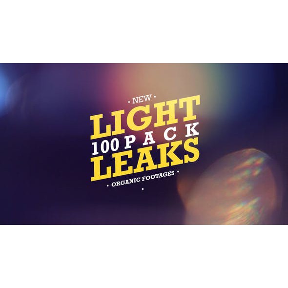 Light Leaks 100 Elements Pack - Adobe Premiere, Adobe After Effects, Final Cut, Sony Vegas, Movie Maker, Avid..Etc