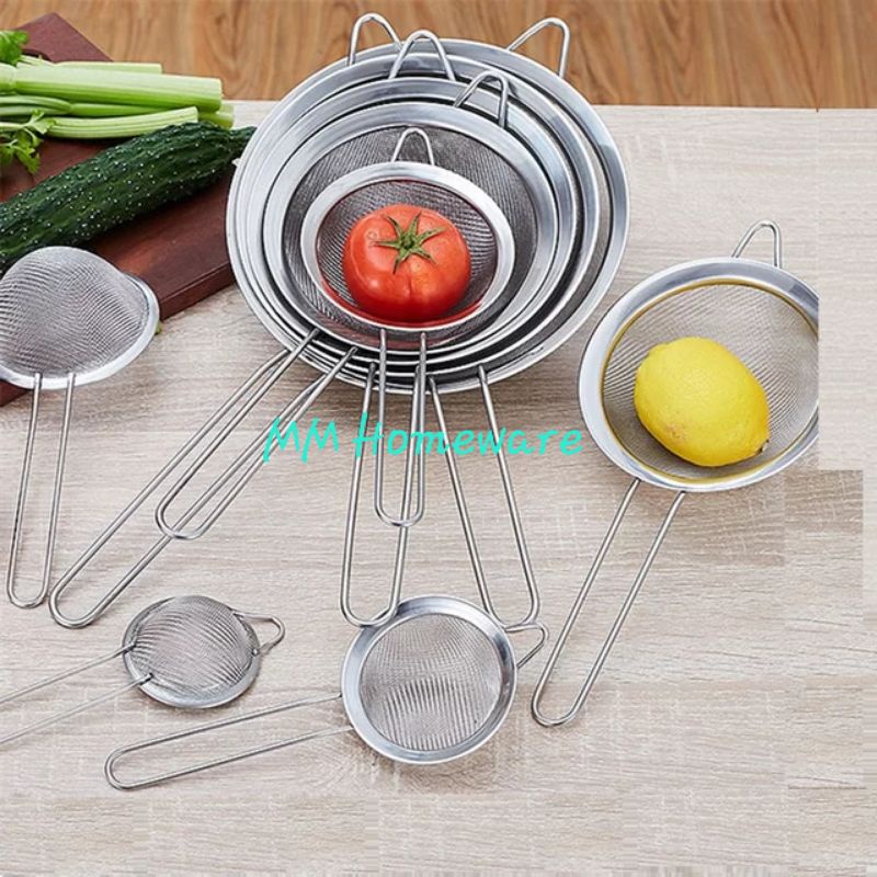 Kitchen Stainless Steel Wire Fine Mesh Oil Strainer Flour Colander
