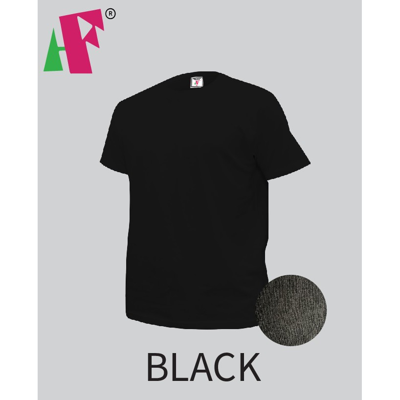 Alam Fashion T-Shirt 100% Cotton BLACK (UNISEX) men women kids short sleeve kain sejuk