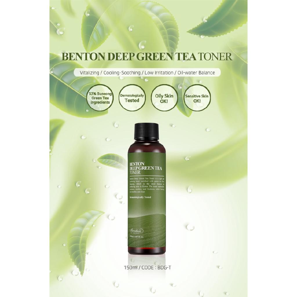 Benton Deep Green Tea Toner (30ml / 150ml) | Shopee Malaysia