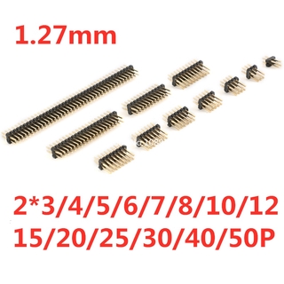 Female Pin Hearder 1,27mm Pitch Single Row Straight Female Connector 1x2/3/4/5/6/7/8/10-50P 