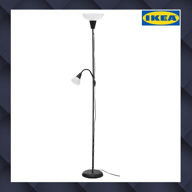 IKEA TAGARP Floor uplighter/reading lamp, black/white Shopee Malaysia