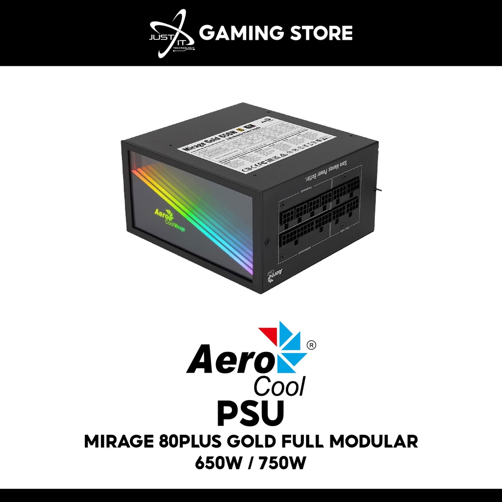 Fuente de Poder Aerocool Mirage 80 PLUS Gold, 20 4 pin ATX, 120mm, 750W