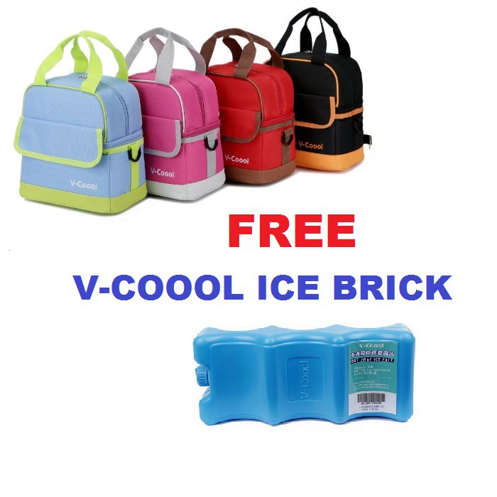 VCoool Vcool Beast milk Double Layer Cooler Bag FREE Ice Brick