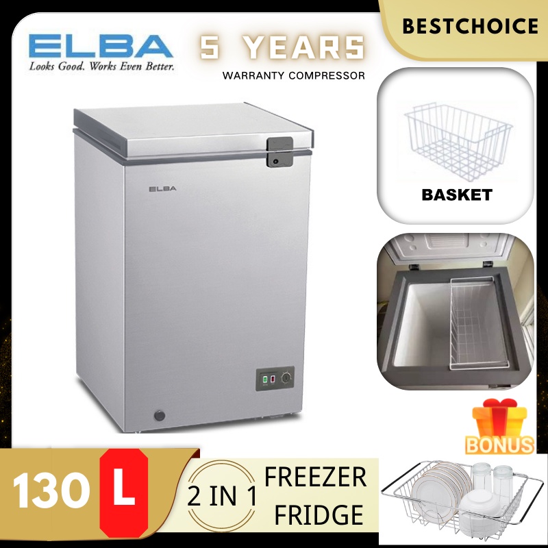LOWEST PRICE 2 IN 1 Chest Freezer Elba 130L Dual Function Freezer
