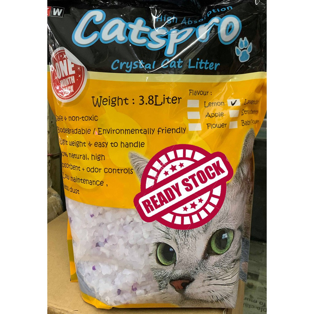 (Ready Stock) Catspro Crystal Cat Litter 3.8L Pasir Kucing Kristal