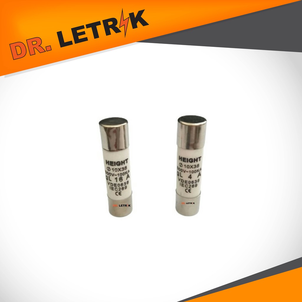 10X38mm Ceramic Cylinder Fuse Link Cartridge [ 4A / 6A / 16A / 20A