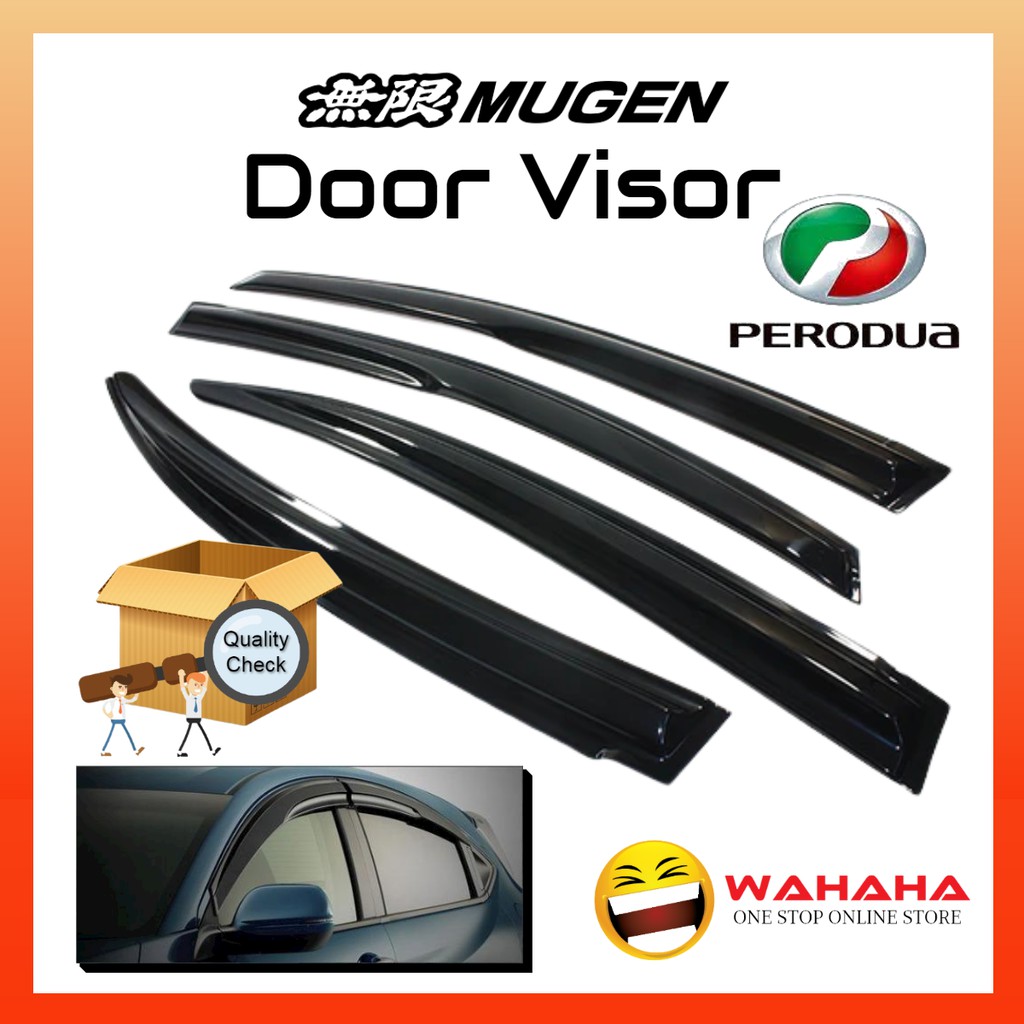 Mugen Door Visor Perodua Alza Axia Bezza Viva Aruz Myvi Air Press Mugen 