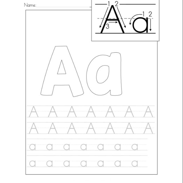 Softcopy 52 Pages Tracing Upper Small Case Alphabet A Z Preschool Early Learning Printable Worksheet Shopee Malaysia