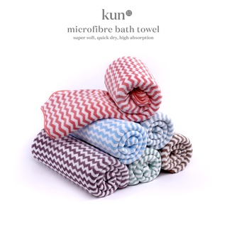 Image of Kun High Absorbent, Quick Dry, Soft Microfiber Bath Towel with Design