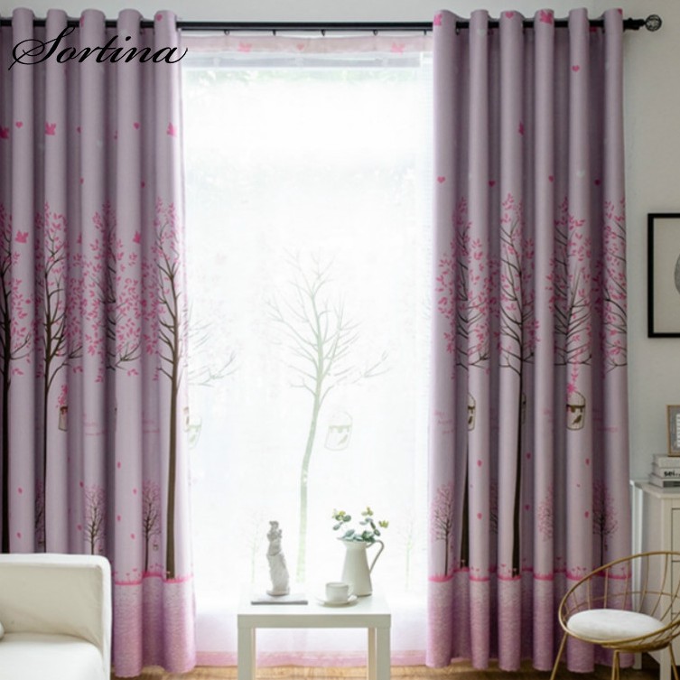 Sortina Langsir Tree Curtain Thicken Blackout Curtain For Living