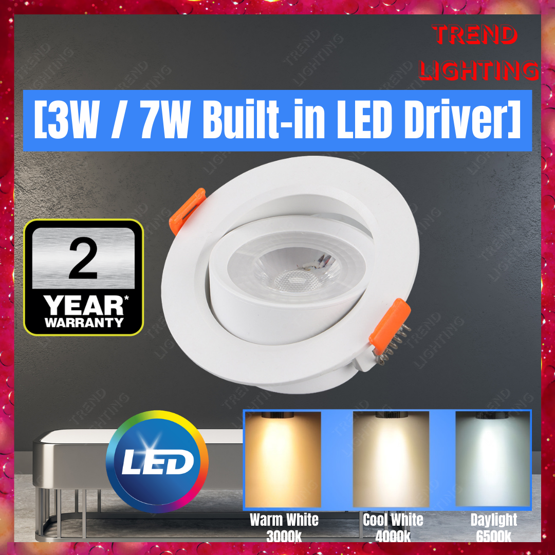 LED eyeball spotlight Ceiling Light 3W / 7W led Eyeball downlight