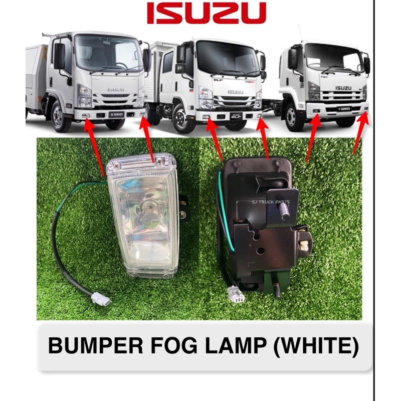 Isuzu Elf N Series Nhr Nkr Nqr Npr 1997 2003 Perkasa Hicom Mtb150 Mtb170 Front Bumper Fog Lamp Light White Ready Stock Shopee Malaysia