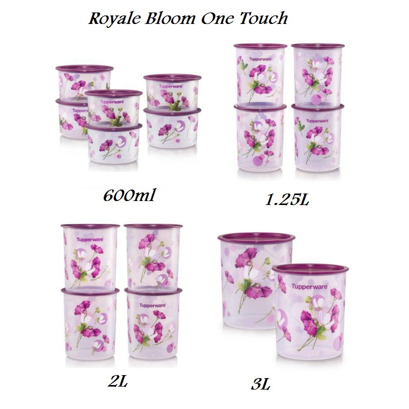 Tupperware One Touch Royale Bloom/ Window/ Garden Blooms/ Camellia - 600ml / 950ml / 1.25L / 2L / 3L/ 4.3L